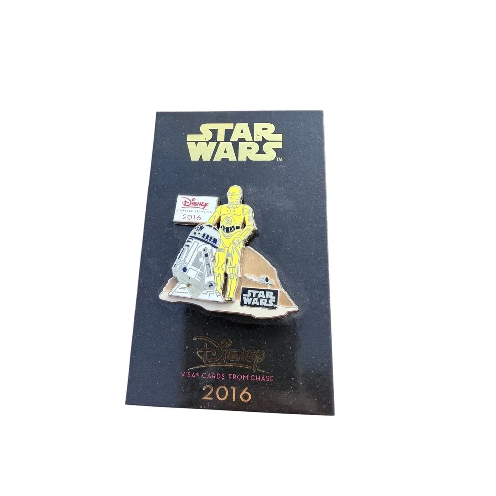 Disney Pin Star Wars R2-D2 C-3PO 2016 Disney Visa Cardmember Exclusive New NIP‎